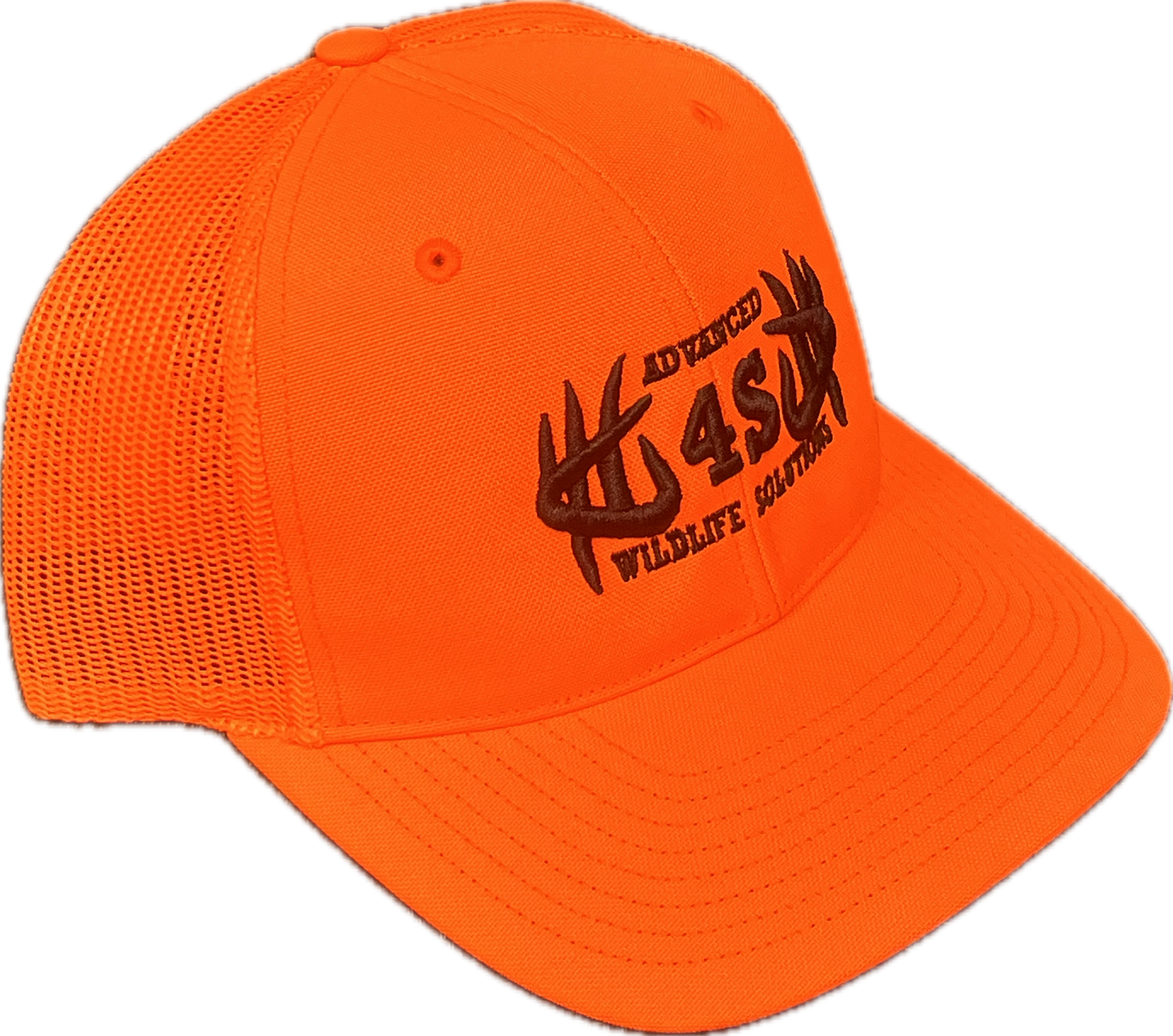 Richardson 882 Blaze Orange Hat w/ Black Logo and Mesh Back - 63114