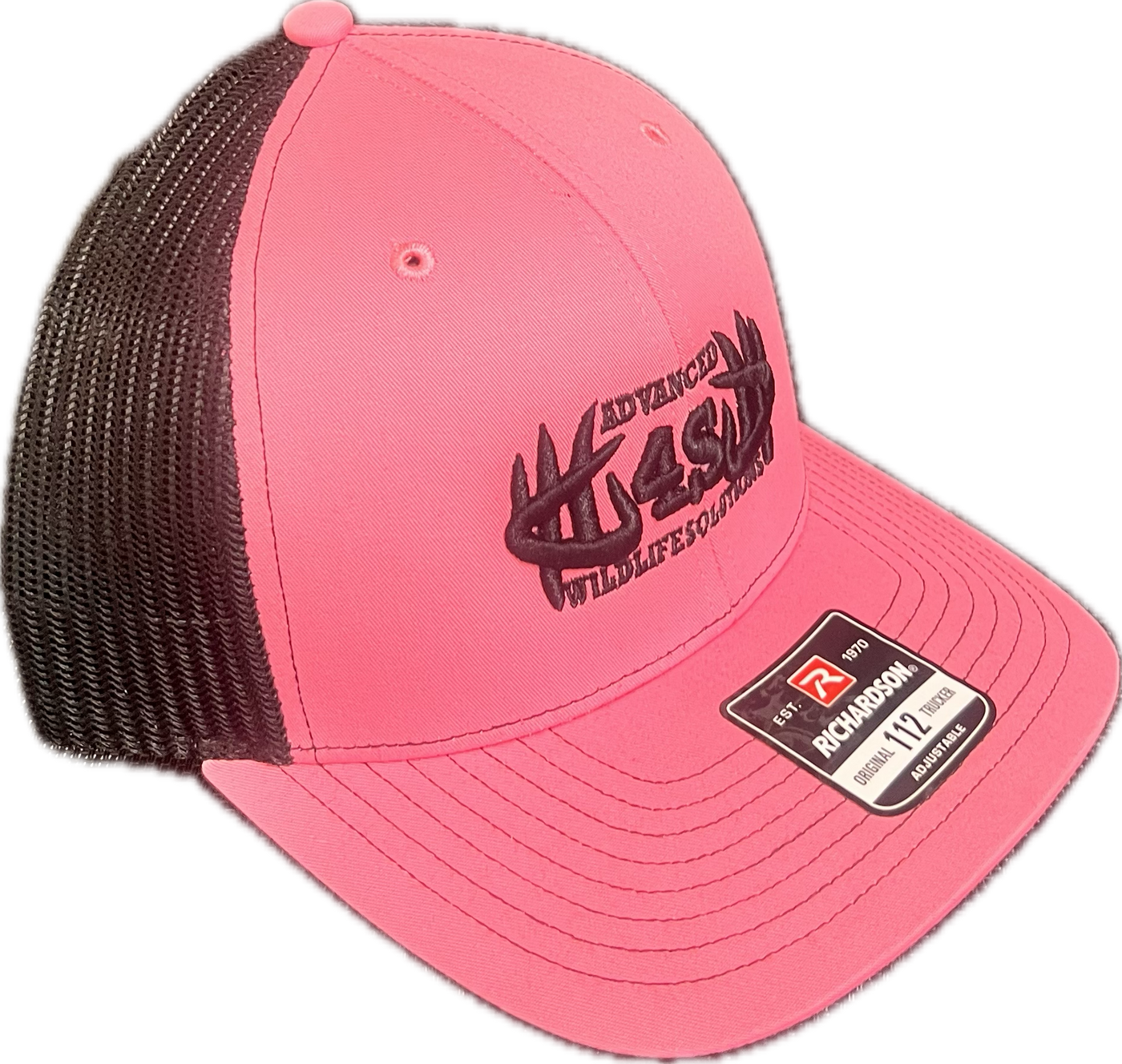 Richardson 112 Pink Hat w/ Black Mesh 63144