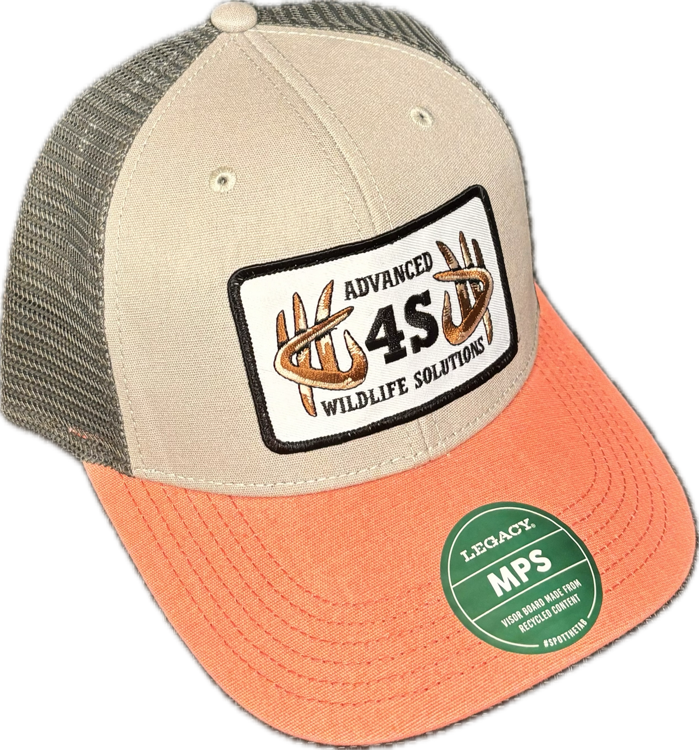 Legacy MPS Salmon/Cream/Gray Hat with White Patch Logo 63218